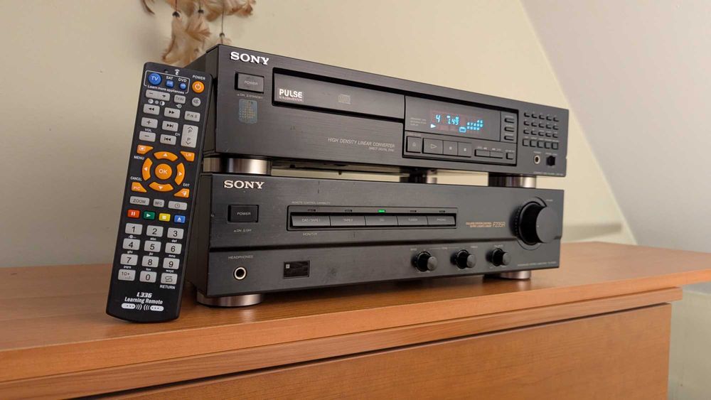 zestaw Hi-Fi Sony TA-F235R, CD CDP-195, pilot