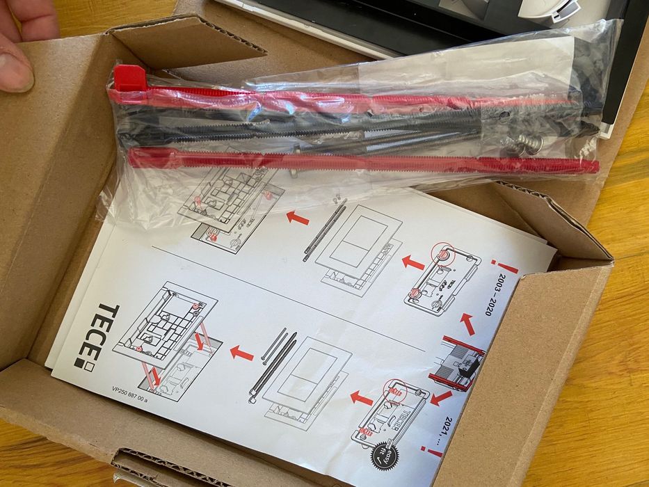 Placa de descarga de sanita TECE TECEloop, plástico,  dupla descarga