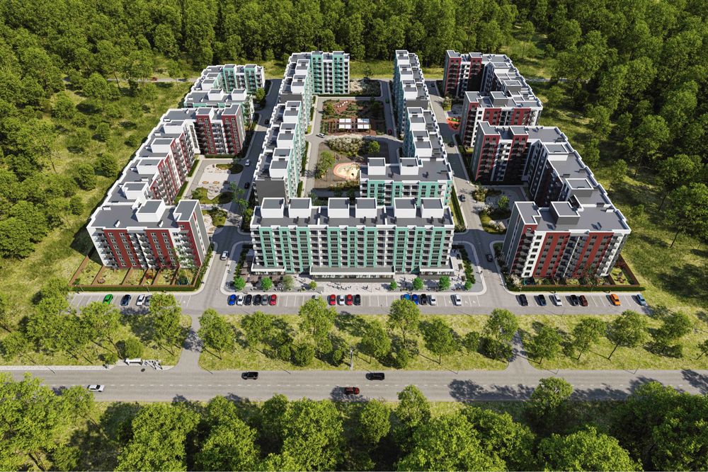 1-кімнатна квартира 36,9 м2 в ЖК Амстердам Клубний, Білогородка