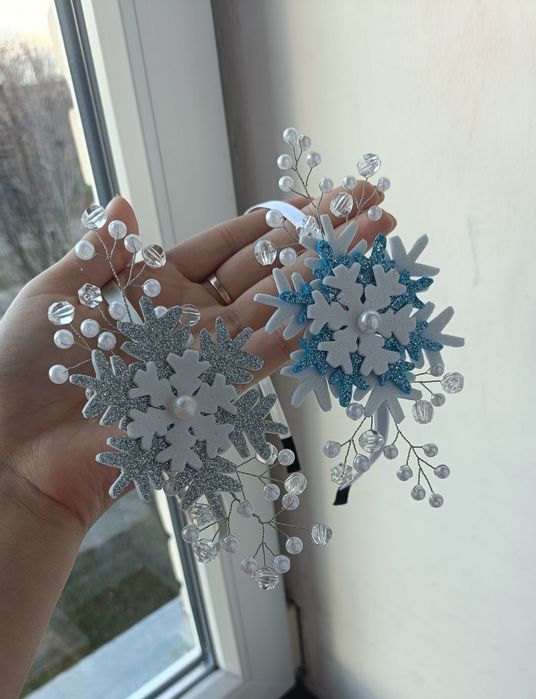 Обруч новорічний сніжинка