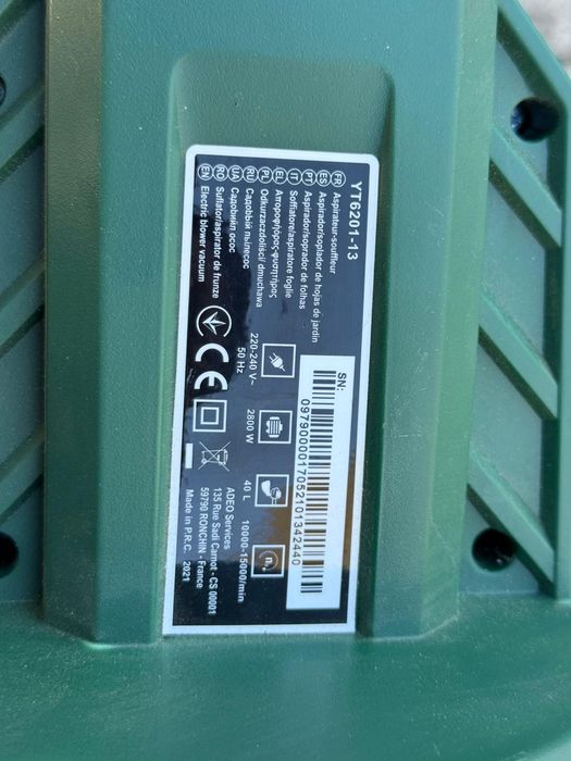 Aspirador/Soprador de Folhas