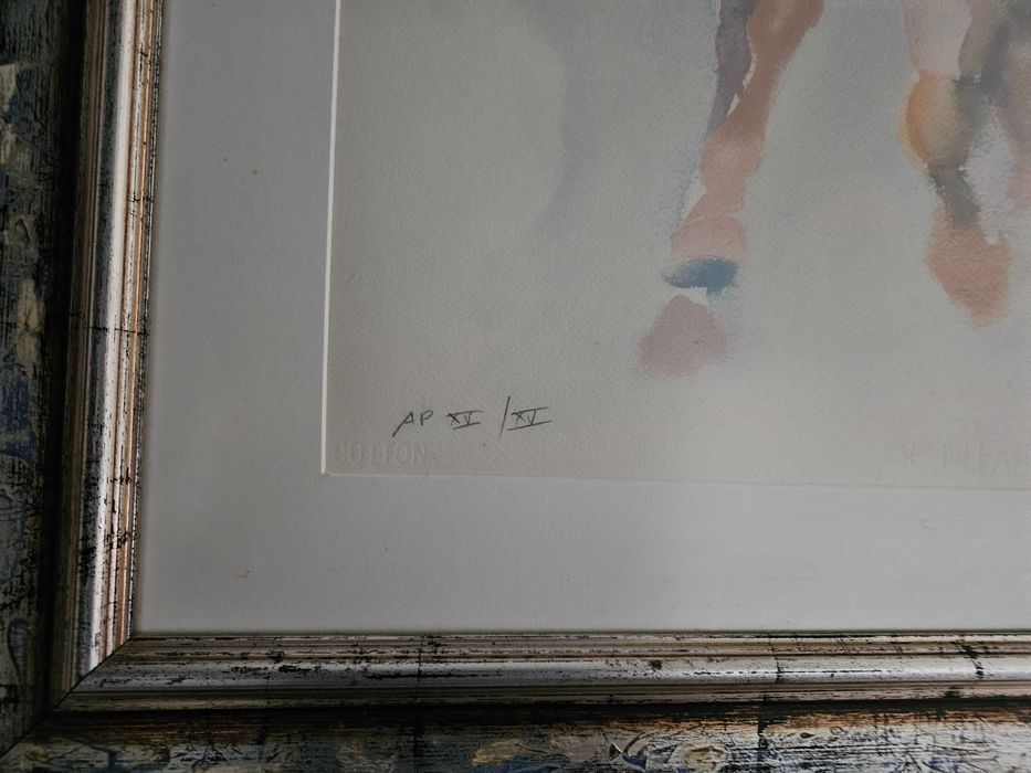 Serigrafia De Cavalos em aquarela de Beatrice Bulteau