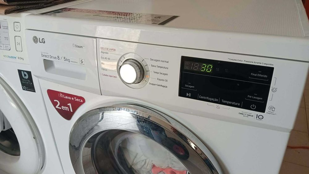 Máquina de lavar e secar LG