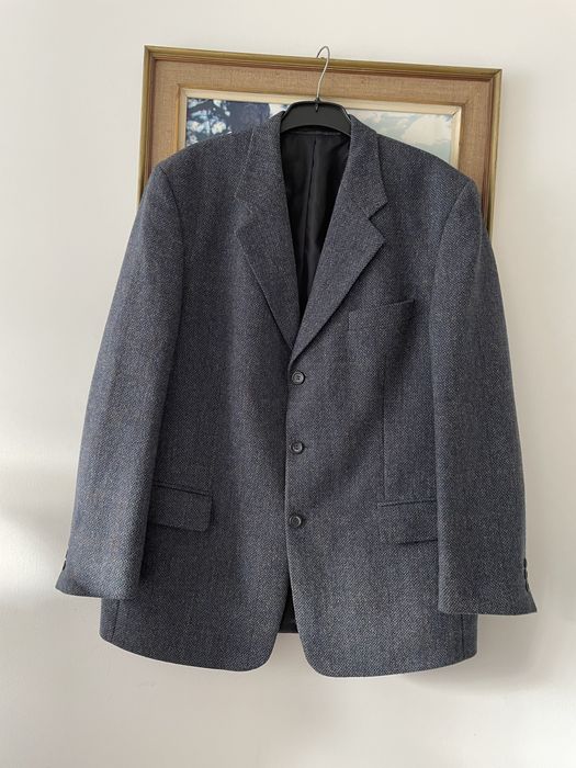 Piękna  marynarka męska wełniana, tweed, L/XL, 100% wełna Woolmark