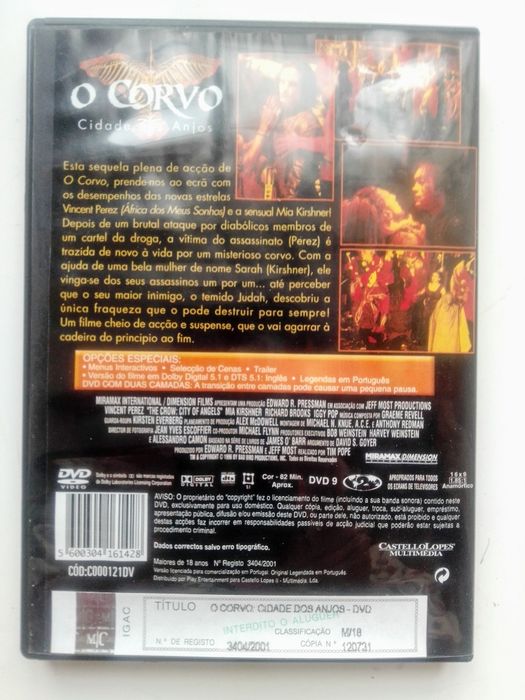 DVD O Corvo Ano 2001 original.
