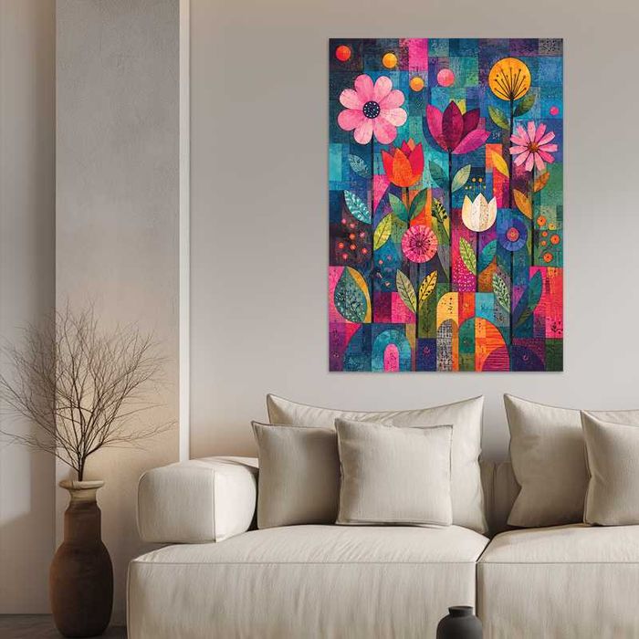 Obraz / Plakat - 70x100 - druk na płótnie / canvas (grafika kwiaty 2)