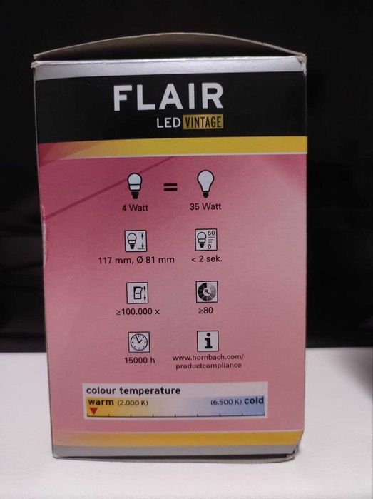 Лампочка Едісона Flair LED 35W 400 lumen (Німеччина)