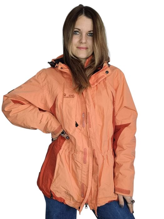Pomarańczowa kurtka z polarem jack wolfskin rozmiar L/xl 40/42