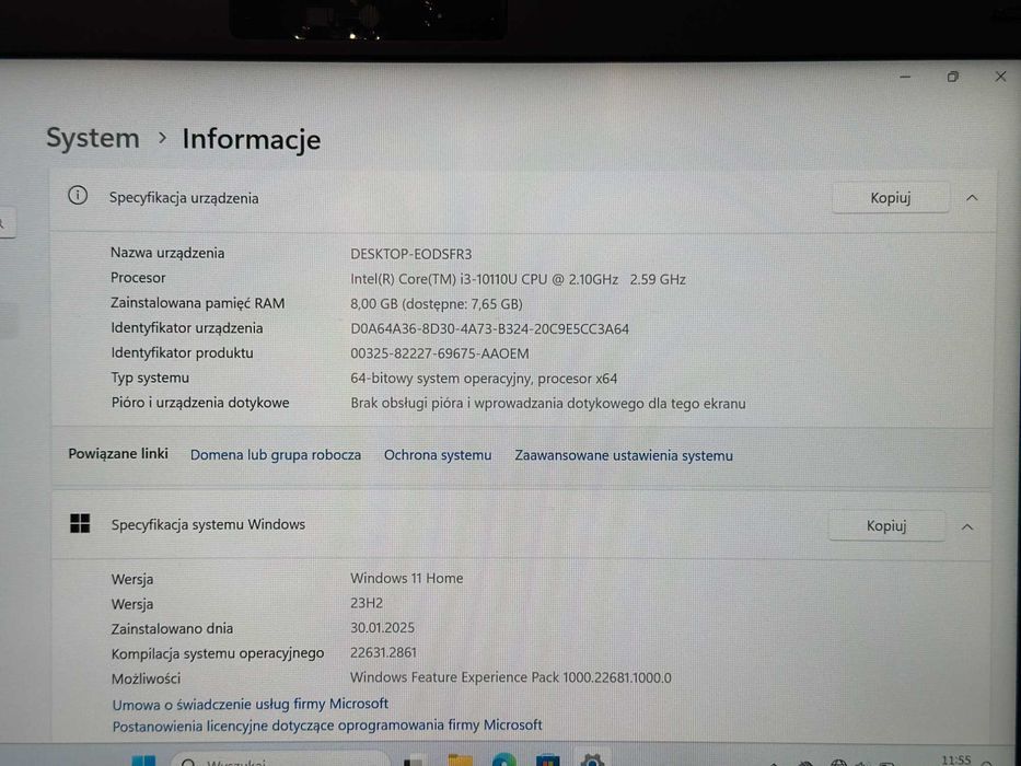 Laptop Fujitsu Lifebook E5410 I3-10110U 8GB/256GB + Gwarancja 6 msc