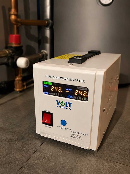 Przetwornica sinusPRO-800E 12V VoltPolska  Zasilanie awaryjne PIEC C.O. KOTŁY C.O. Pompy Opole Budowlanych 6