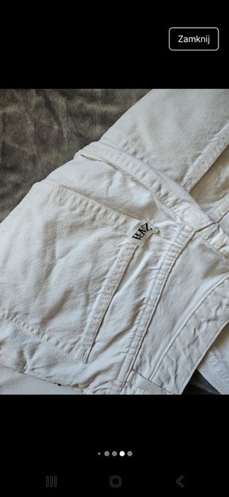 Spodnie białe 3/4 Zara