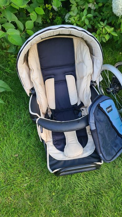 Bebecar stylo class 2w1 14"biale koła, typu retro. Nowe koła i 2 budy.