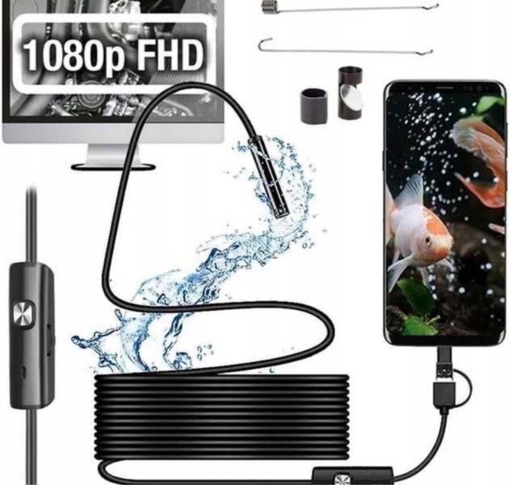 Цифровой эндоскоп Xiamen 3 в 1 камера micro USB/USB/Type-C гибкий 1 м