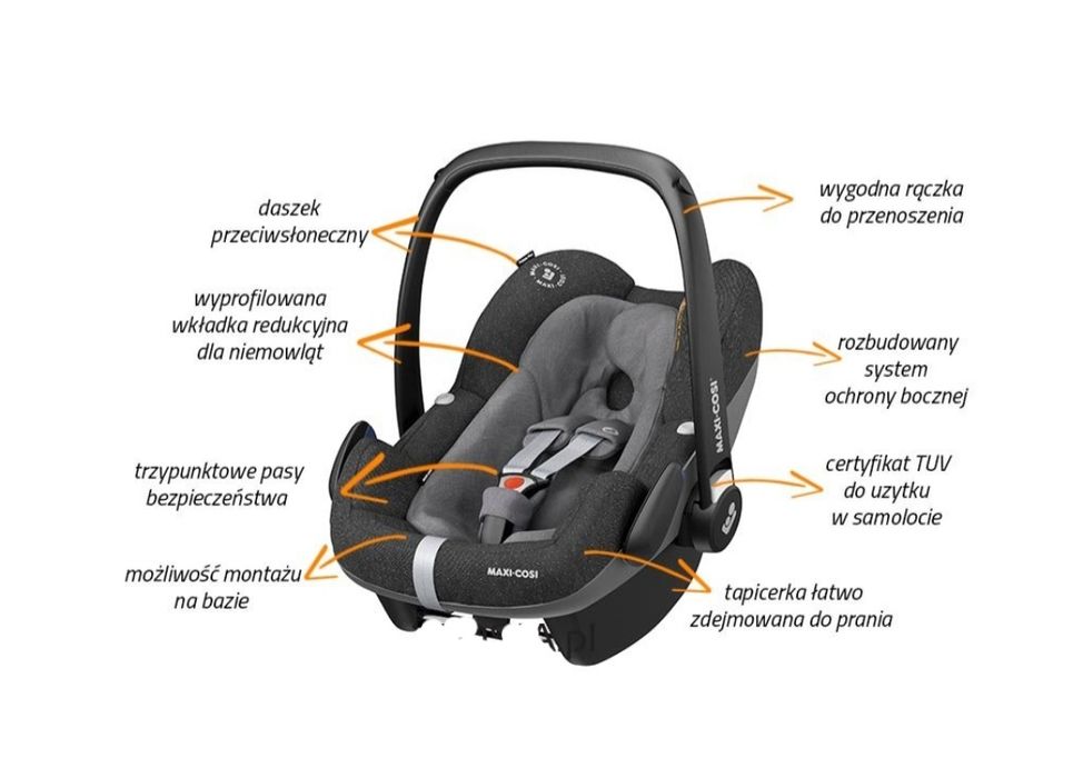 Fotelik samochodowy, nosidełko Maxi Cosi Pebble Plus 0-13kg