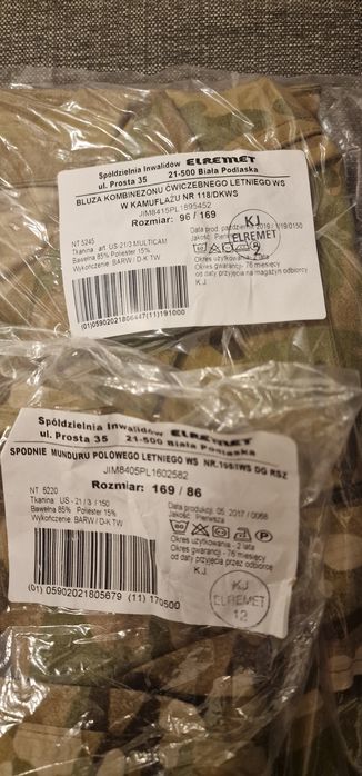 Kombinezon ćwiczebny letni WS w kamuflażu multicam nr118/DKWS