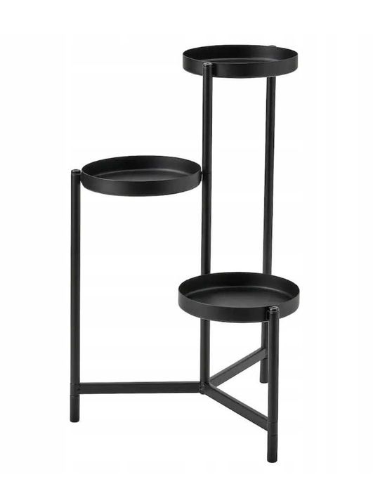 IKEA OLIVBLAD czarny kwietnik na 3 doniczki 58 cm