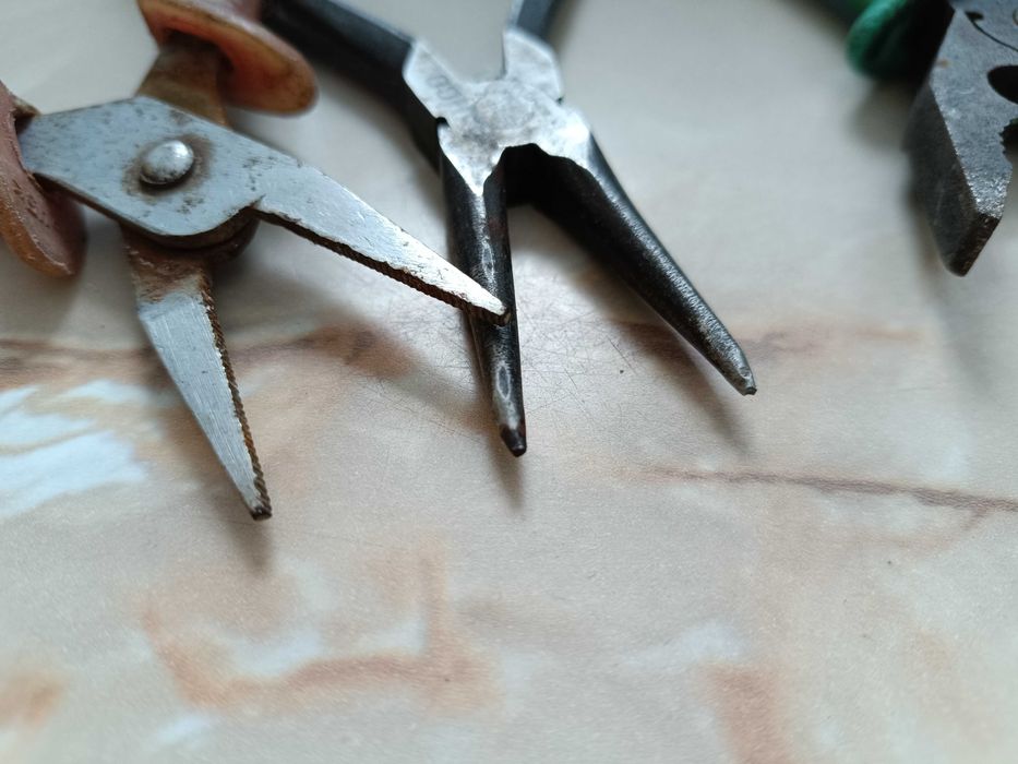 Stare szczypce kombinerki 3 szt