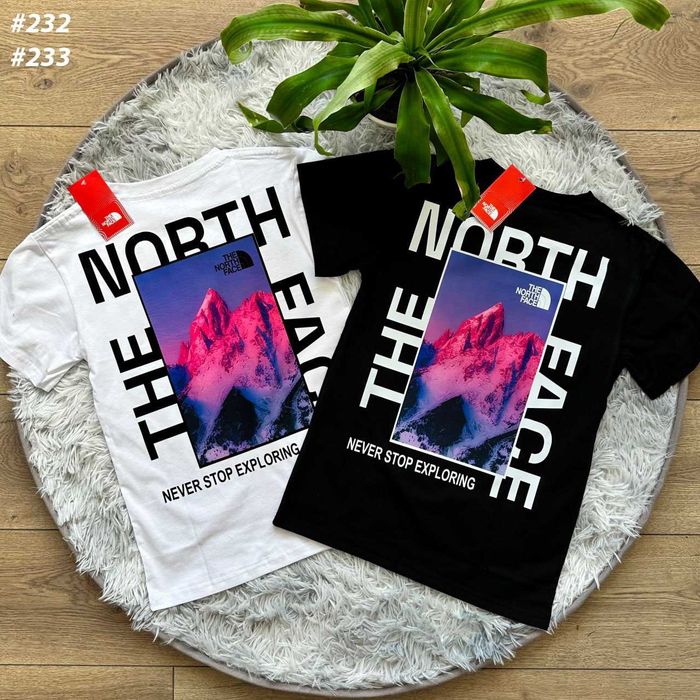 Черная / Белая - Новые Футболки The North Face Mountains