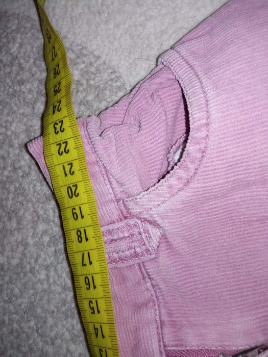 Liliowa fioletowa sztruksowa spódniczka z motylkami 98-104