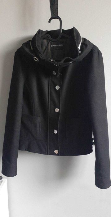 EMPORIO ARMANI kurtka płaszczyk damska czarna S wiosenna