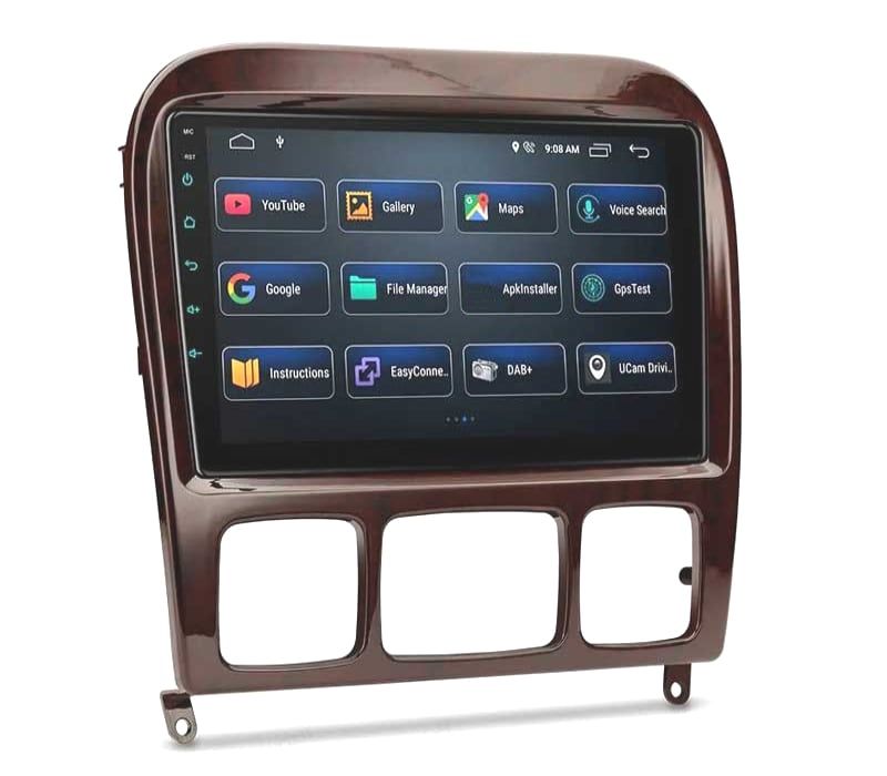 AUTO RÁDIO 9″ GPS ANDROID 13 MERCEDES CLASE S W220 98-05