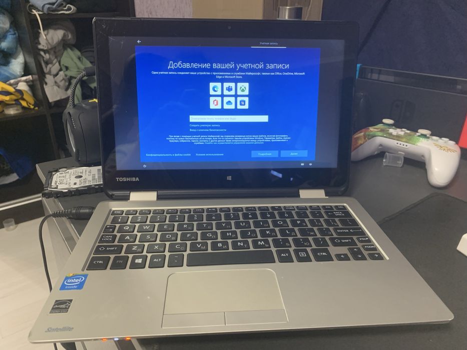 Сенсорный ноутбук Toshiba Satellite 11.6" / Новый HDD / Тачскрин работает!