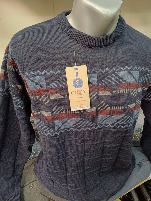 Sweter męski granatowy. M L XL.