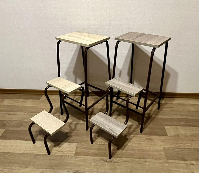 Стул стремянка. Стілець драбина. Табурет драбина. Табурет барний.