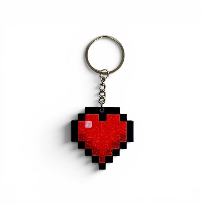 Brelok Serce Minecraft Klikacz Antystresowy Fidget PLA