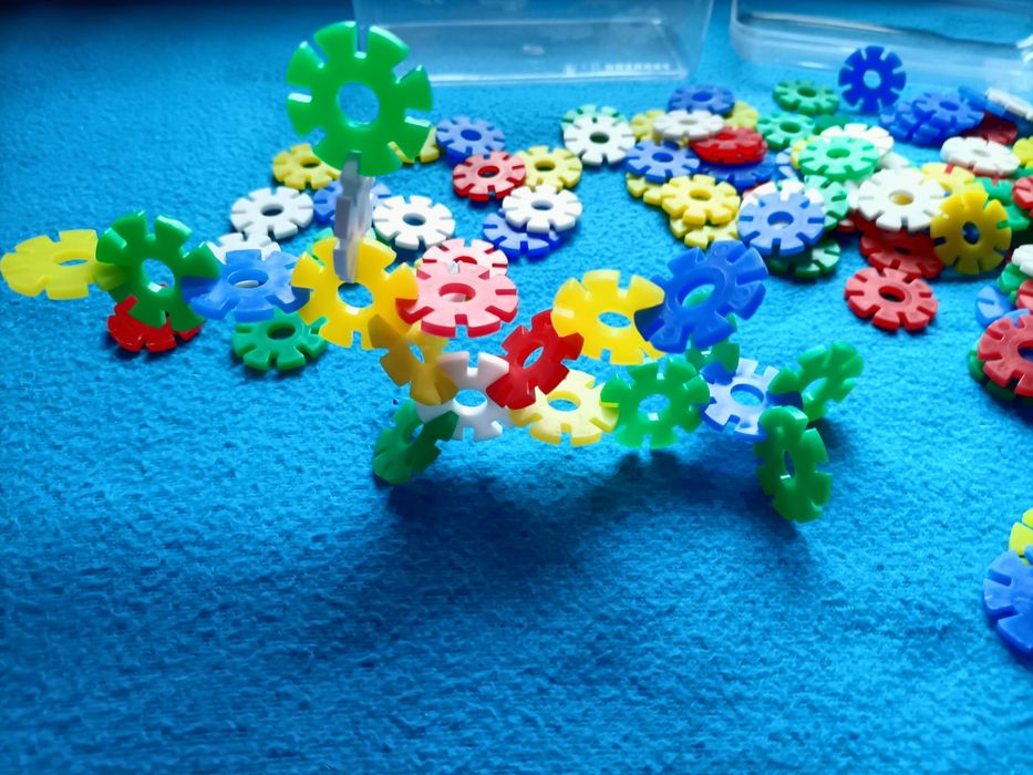 Lote de peças de encaixe didático