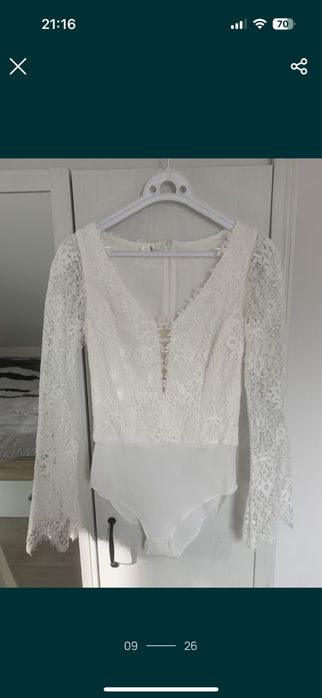 Suknia ślubna biała syrenka dluga S-M