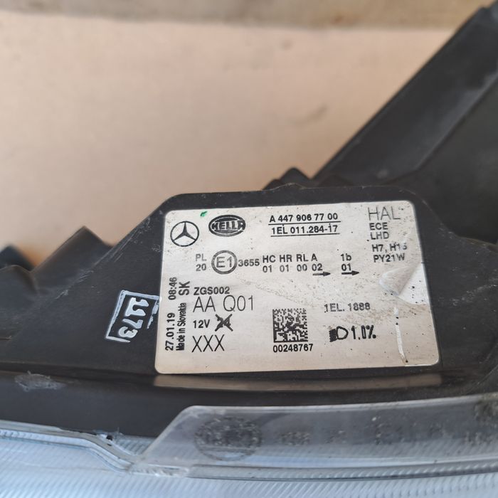 Lampa reflektor mercedes vito V klasa lewy europa