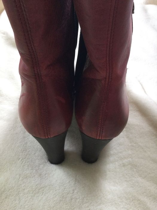 Buty damskie skóra - cieniowana botki 38
