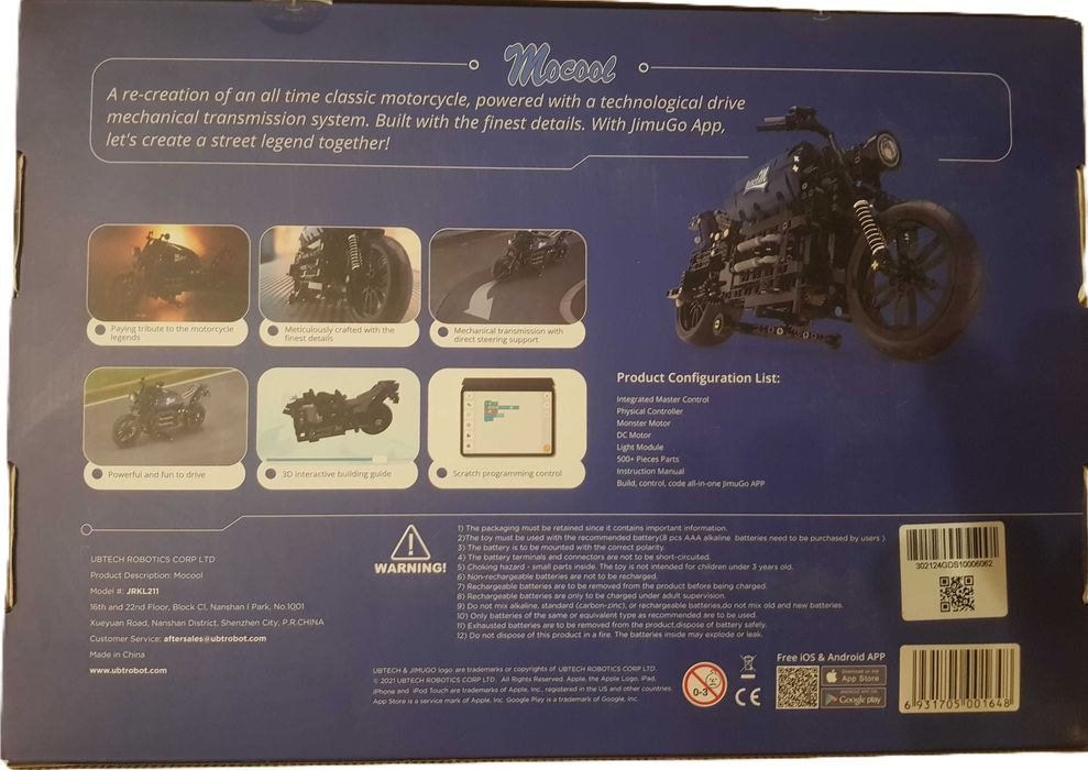 Ubtech Jimu Robot Mocool - Sterowany pilotem i programowalny motor
