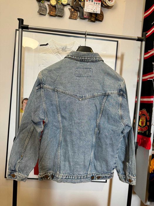 kurtka Vintage Wrangler Denim Faded Washed Jeans Jacket XL