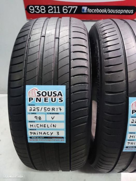 2 pneus semi novos 225-50r17 michelin - oferta dos portes 120 EUROS
