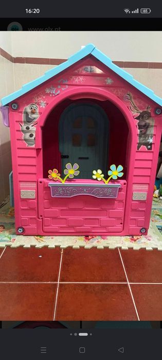 Casa brincar jardim Frozen