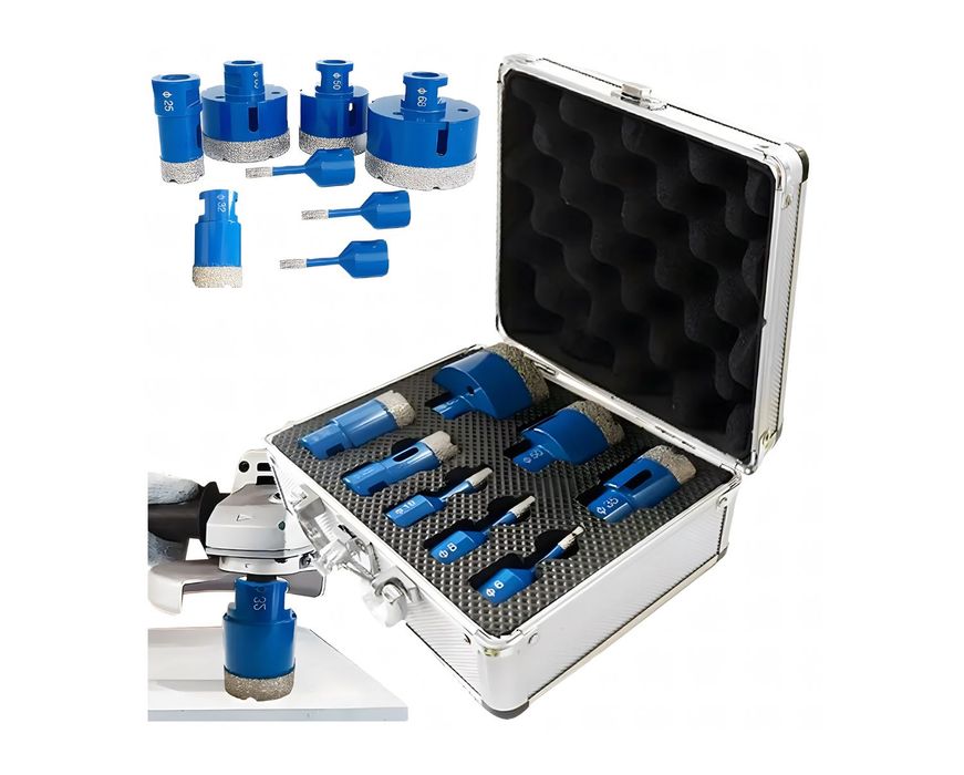 Zestaw Otwornic Koronki Wiertła Diamentowe do Gresu Płytek 6-68 mm