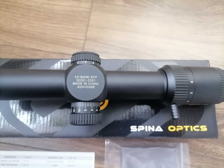 Новий приціл мінік Spina Optics LPVO 1.2-6x24IR. Загонник.