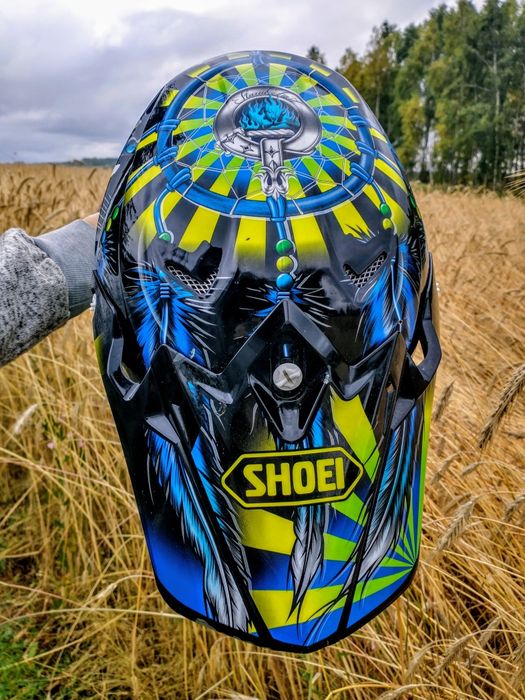 Kask Shoei WFX-W motocross enduro,używany przez żużlowca