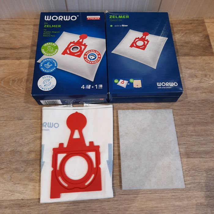 Worki do odkurzacza Zelmer: Jupiter, Magnat, Maxim, Solaris-9 sztuk