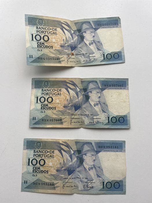 Notas Antigas de Escudos