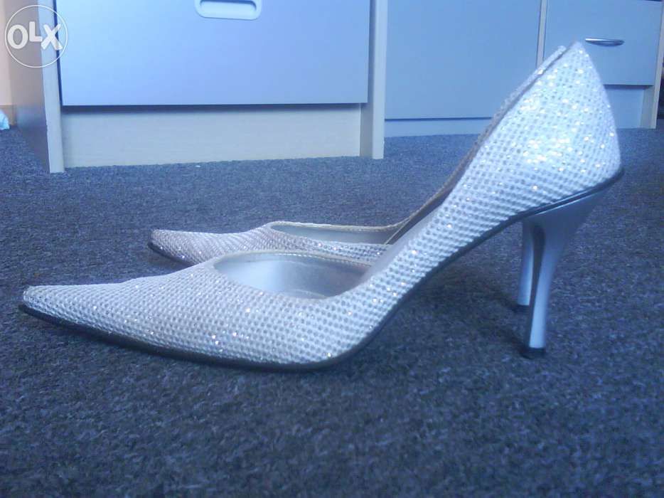 Buty białe szpilki 37 - Wesele Sylwester Karnawał