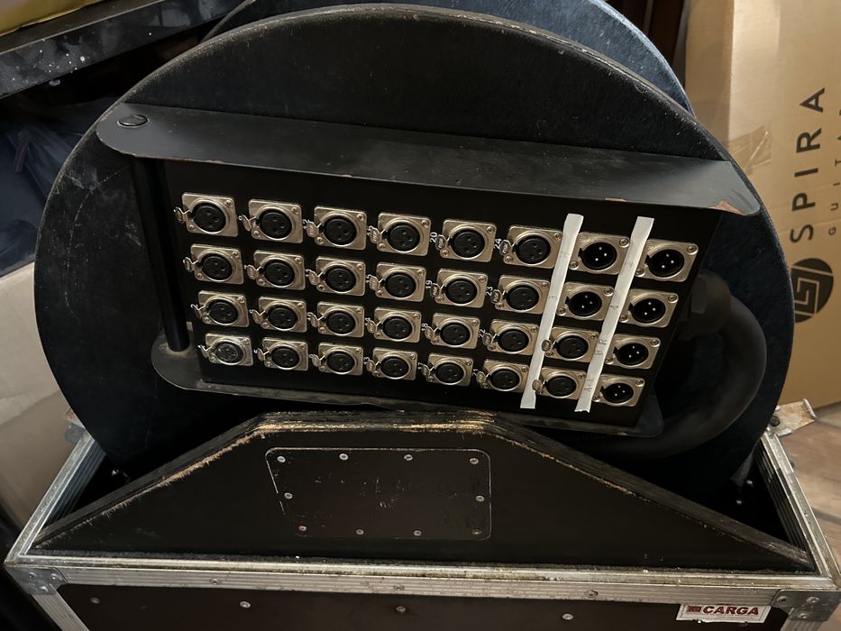 Cabo multivias XLR 26+6 com case e rolo de qualidade