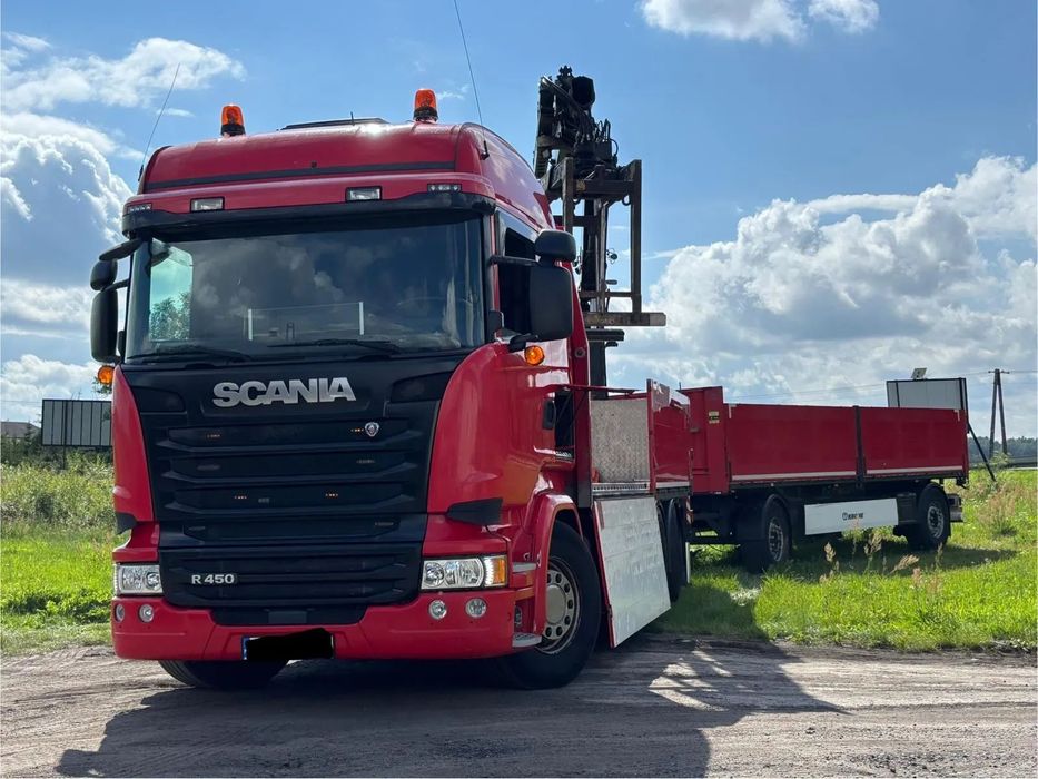 Scania R450  Scania R450 + przyczepa Krone/ hds FASSI F195/ cesja leasingu możliwa