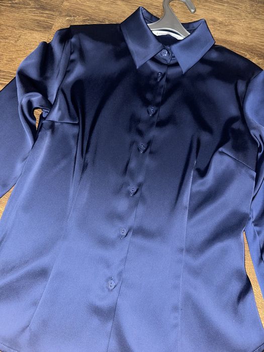 Шовкова приталена рубашка