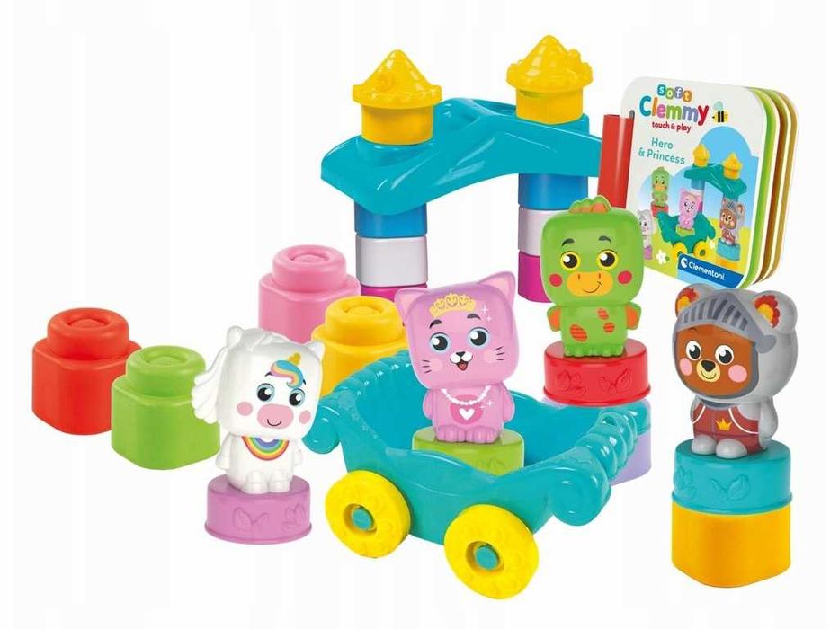 Miękkie Klocki dla maluszka Clementoni Clemmy Zestaw Księżniczki