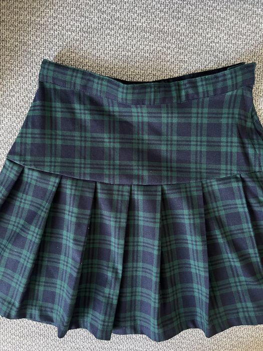 Galowa spódnica mini plisowana w szkocką kratę 164 cm 13-14 lat