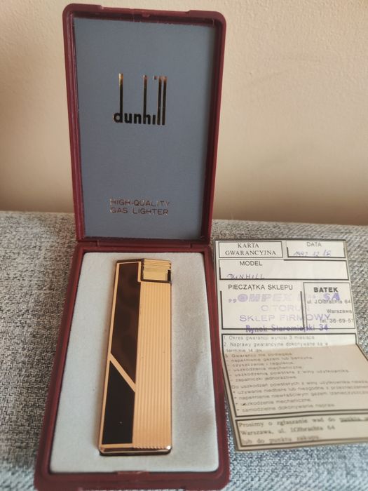 Zapalniczka Dunhill oryginalna + pudełko + gwarancja 1992 kolekcjoners