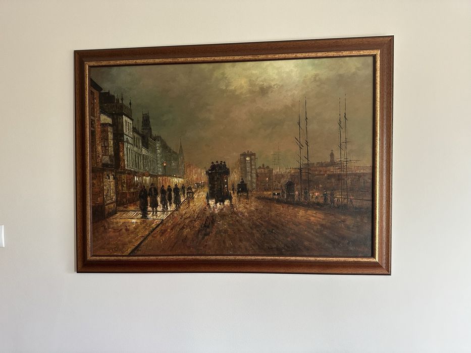 Obraz olejny Paris -duzy do salonu.